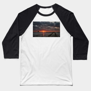 Sunrise at the mouth of the River Blyth - Panorama Baseball T-Shirt